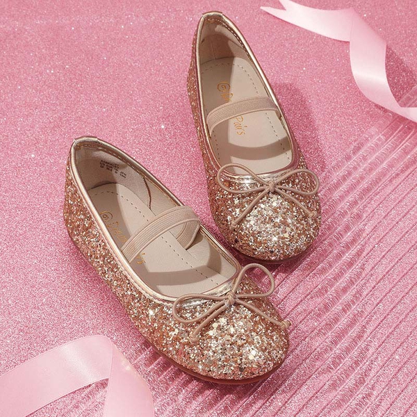 Girl's Ballerina Flat Shoes - CHAMPAGNE - 1